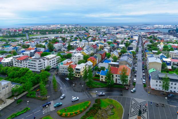 Aerial view of Reykjavik center