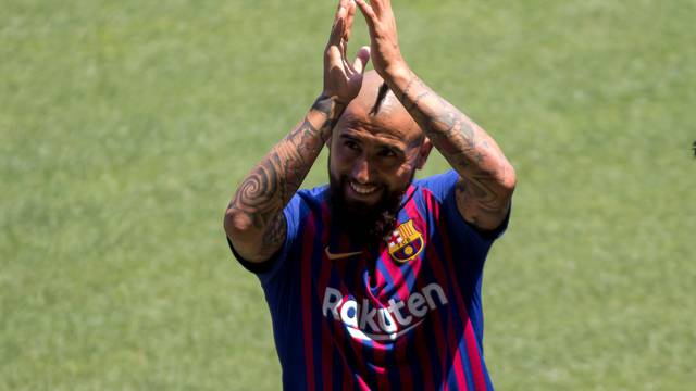 Soccer Football - FC Barcelona's Arturo Vidal Presentation