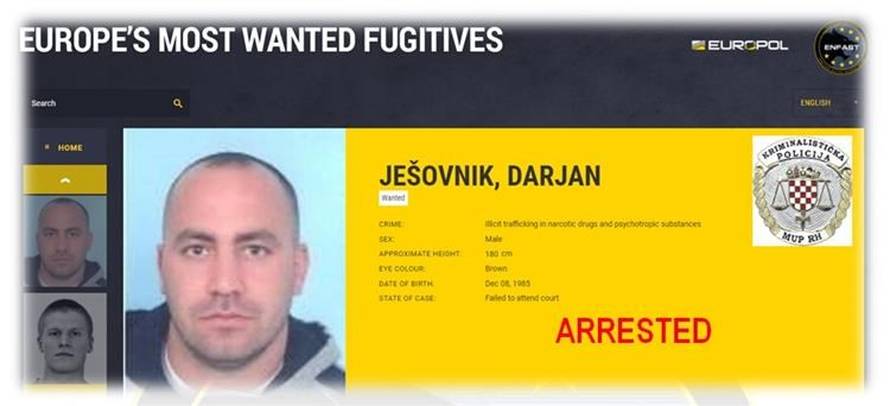Darjan Ješovniku je u pritvoru u Subotici i čeka izručenje RH