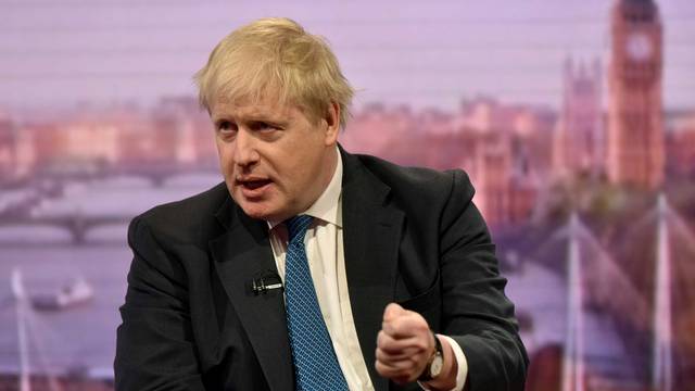 Britain's Foreign Secretary Boris Johnson attends the BBC's Marr Show in London