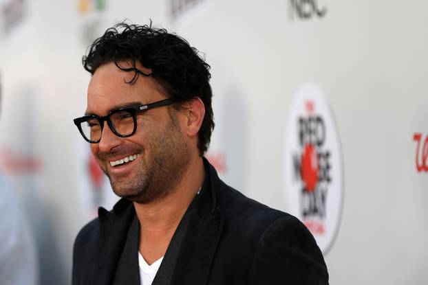 Actor Galecki poses as he arrives for "The Red Nose Day Special" fundraiser in Studio City