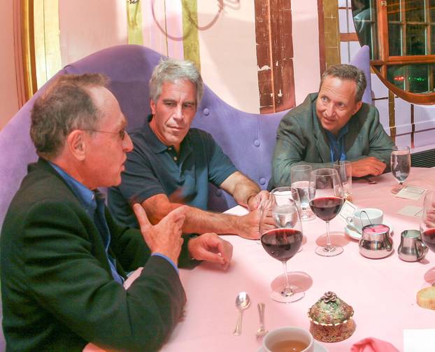 September 9, 2004  Cambridge, Massachusetts, USA Jeffrey Epstein at a dinner he hosted at Harvard University with Harvard Law Professor Alan Dershowitz and former Harvard President and former Secretary of the Treasury Lawrence Summers. .  (Rick Friedman )