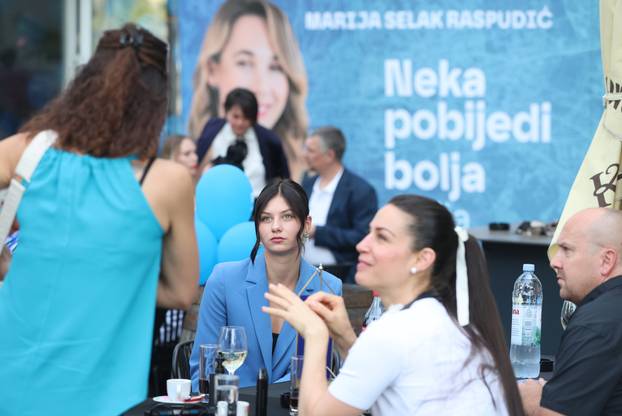 Zagreb: Doček izbornih rezultata u izbornom stožeru Marije Selak Raspudić