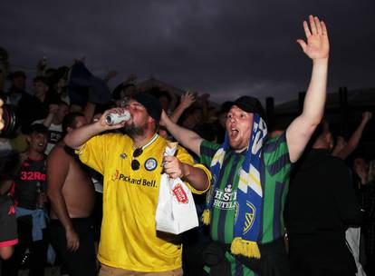 Championship - Leeds United celebrate promotion to the Premier League