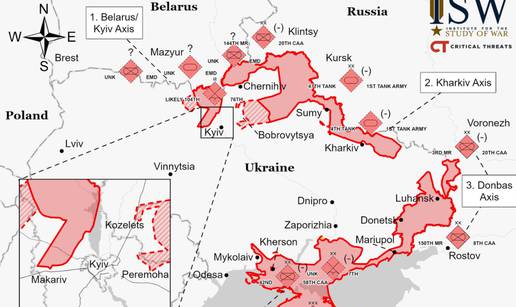 Nova karta napada: Pogledajte dokle su stigli Rusi u Ukrajini