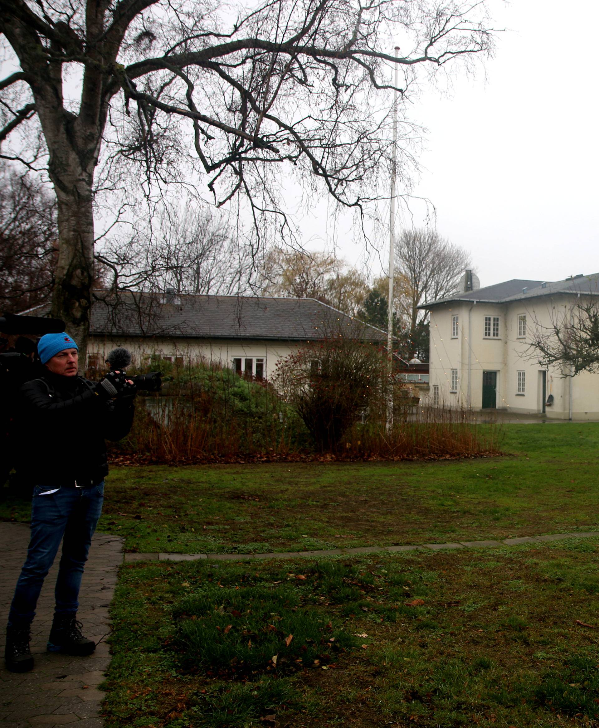 A cameraman takes a picture on Lindholm Island
