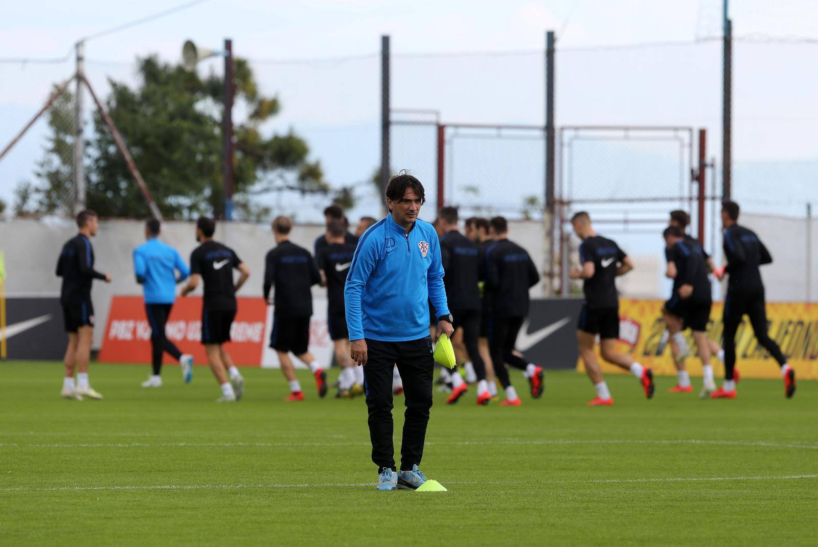 Rijeka: Hrvatska nogometna reprezentacija trenira na pomoÄnom stadionu Rujevica