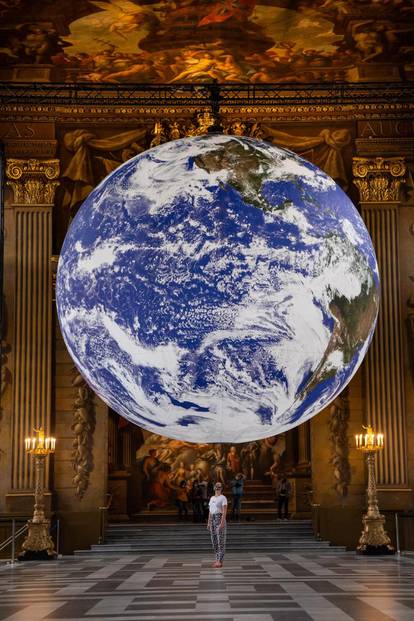 Giant replica of Earth in the Painted Hall