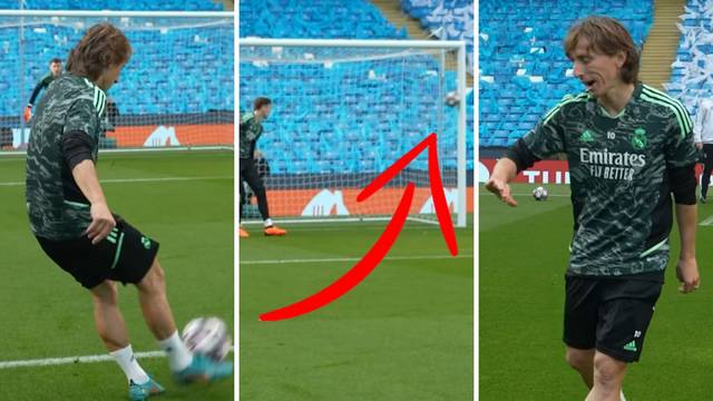 VIDEO Modrić pokazao kako je 'vruć' prije Cityja i oduševio navijače: Čuvaj to za utakmicu!