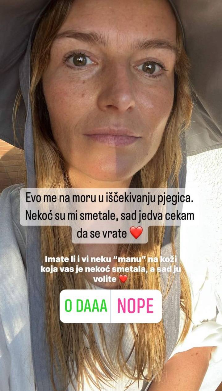 Antonija Blaće bez šminke: 'Evo me na moru, čekam pjegice'