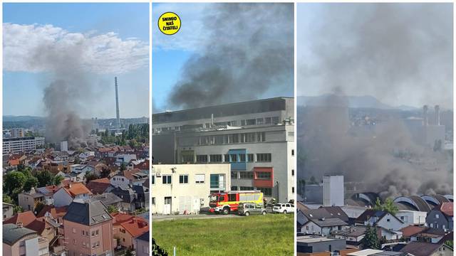 VIDEO Gusti dim u Zagrebu, gori tiskara na Trešnjevci: 'Vidio sam samo gusti dim i vatrogasce'