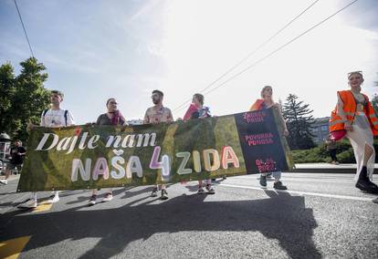 Zagreb: 21. Povorka ponosa pod sloganom "Dajte nam naša četiri zida!"