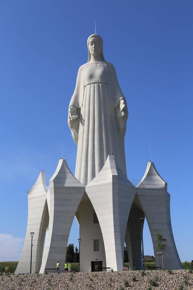 Gigantic Statue of the Virgin Mary in a Polish Province