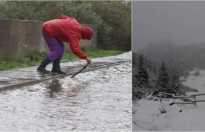 Na Velebitu i Dinari pao je prvi snijeg, Vodice se borile s kišom