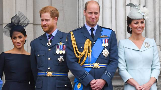 Royals Watch The Flypast To Commemorate Royal Air Force Centenary