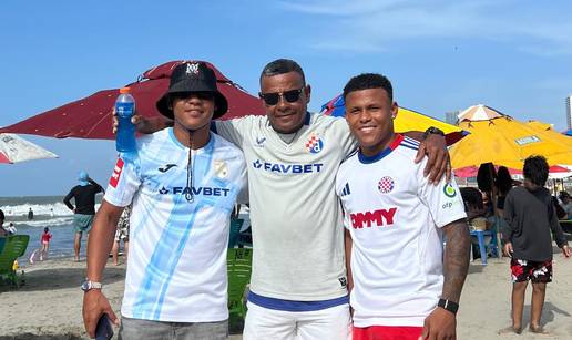 Glavni igra&ccaron; Vukovara odmara u Kolumbiji u Hajdukovom dresu. I za obitelj je imao HNL darove