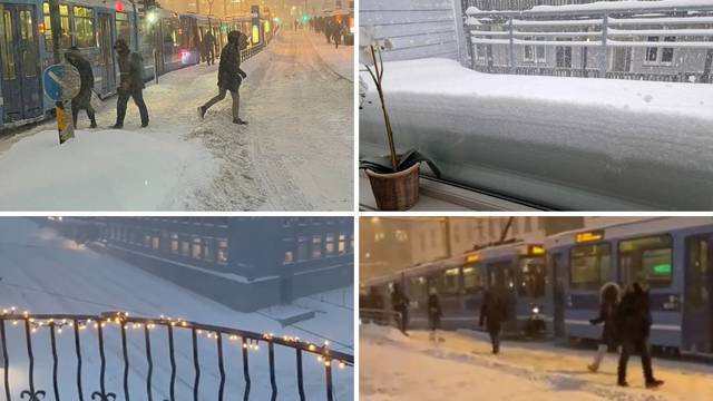 VIDEO Hrvatica iz Osla: Ovo je kolaps! Snijeg toliko pada da ljudi iz kuća izlaze kroz prozore