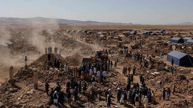 A general view of the quake-hit area in the district of Zinda Jan, in Herat