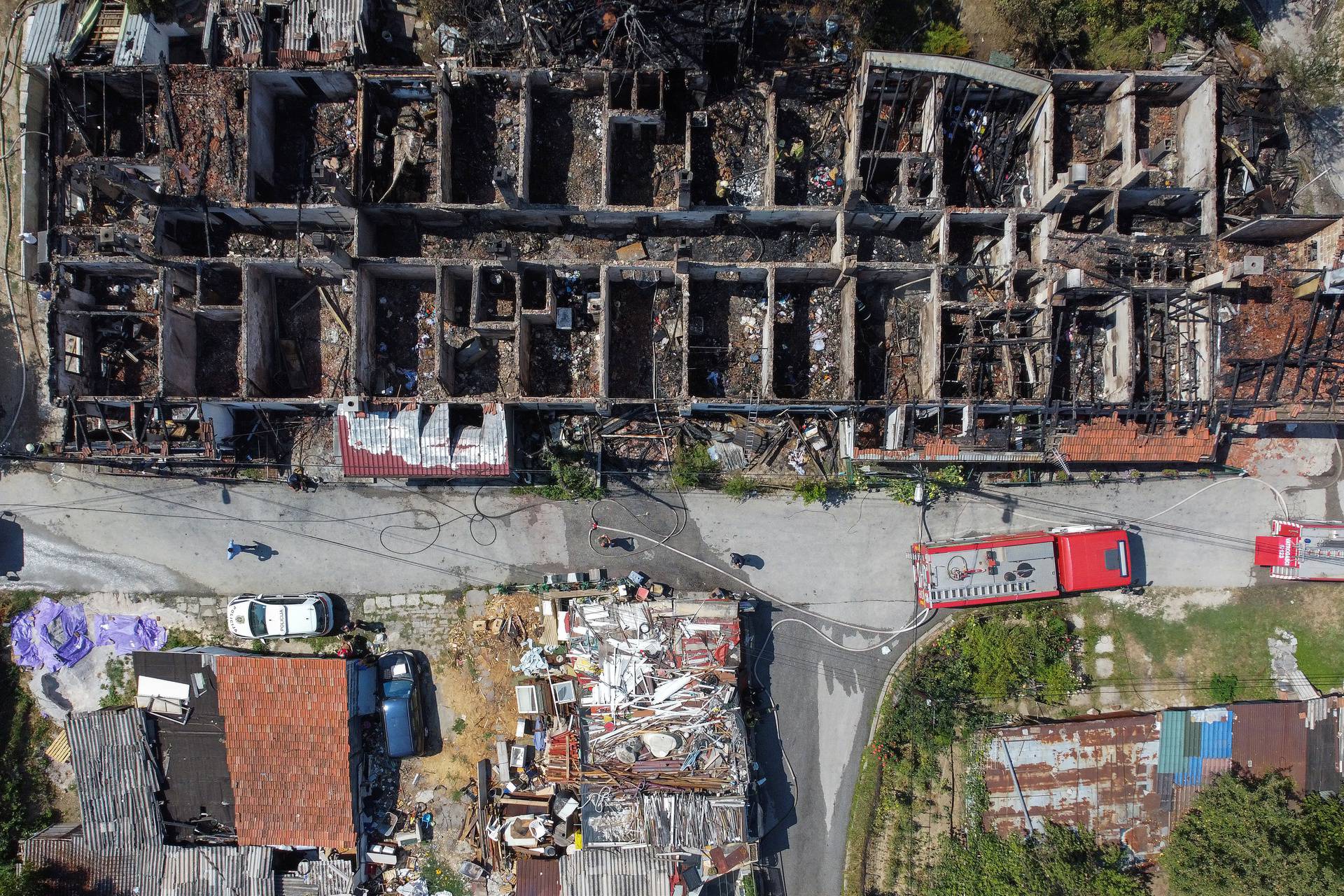 Sarajevo: Pogled iz zraka na stambeni kompleks kojeg je uništio požar