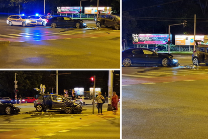 FOTO  Jedan ozlijeđeni u sudaru automobila na Horvaćanskoj