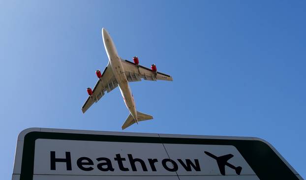 FILE PHOTO: An aircraft takes off from Heathrow airport in west London