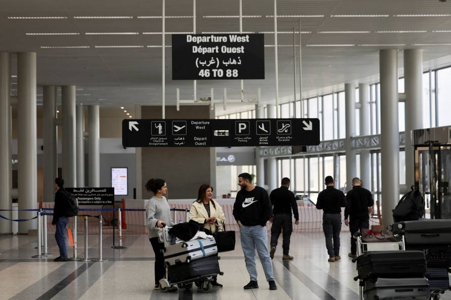 Beirut–Rafic Hariri International Airport, following an escalation between Hezbollah and Israel, amid the U.S.-Israel conflict with Iran