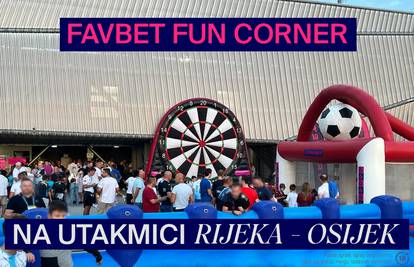 Favbet zabavne igre na utakmici NK Rijeka i NK Osijek animirale 5000 navijača