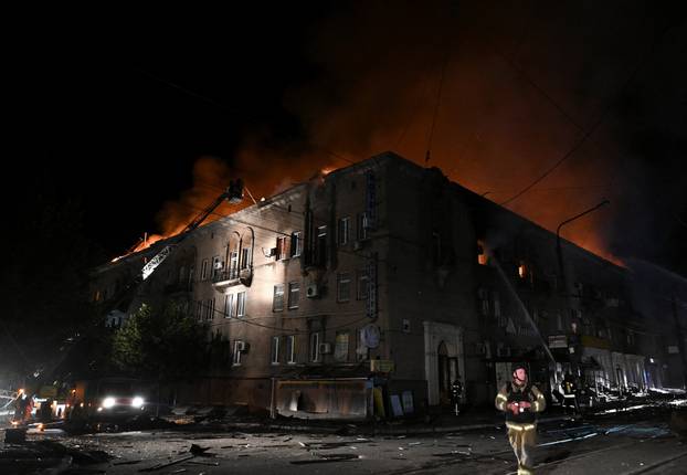 Russian drone attack in Zaporizhzhia
