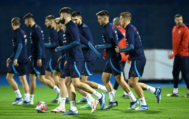 Zagreb: Trening nogometne reprezentacije prije utakmice protiv Latvije