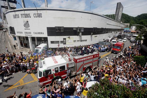 Death of Brazilian soccer legend Pele in Santos