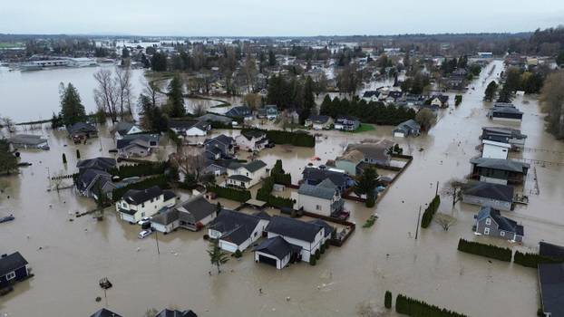 Floodwaters trigger evacuations and highway closures in British Columbia’s Fraser Valley