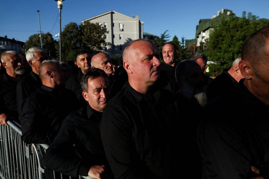 The body of former Bosnian Serb wartime general Ratko Mladic lies in state at the Church of St. Luke, in Belgrade