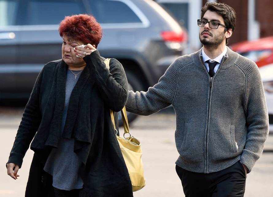 Mourners attend a combined wake for the victims of Saturday's limousine crash in Amsterdam