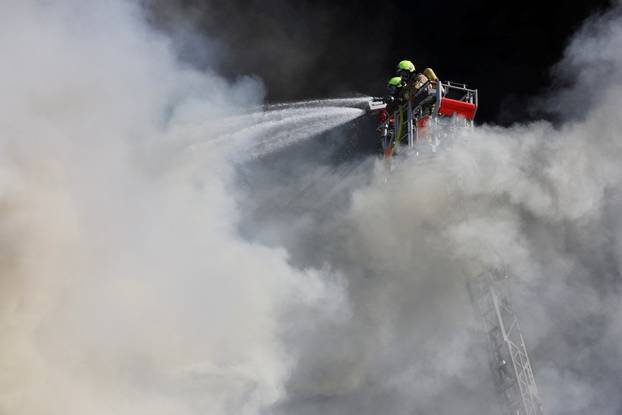 Fire at an apartment building, in Berlin