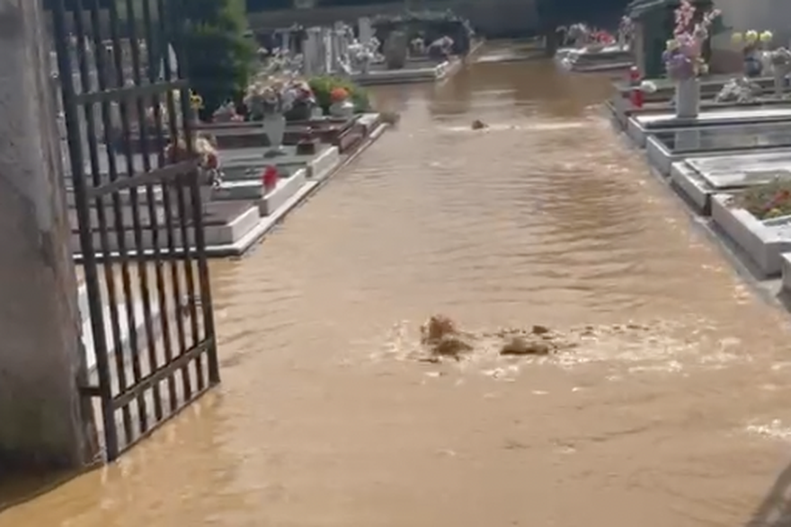 Poplavljeno groblje u Umagu