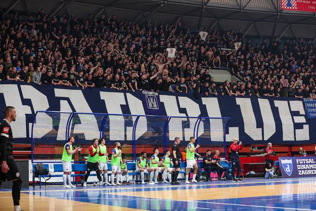 Susret Futsal Dinama i Torcide u drugoj utakmici finala Hrvatskog malonogometnog kupa