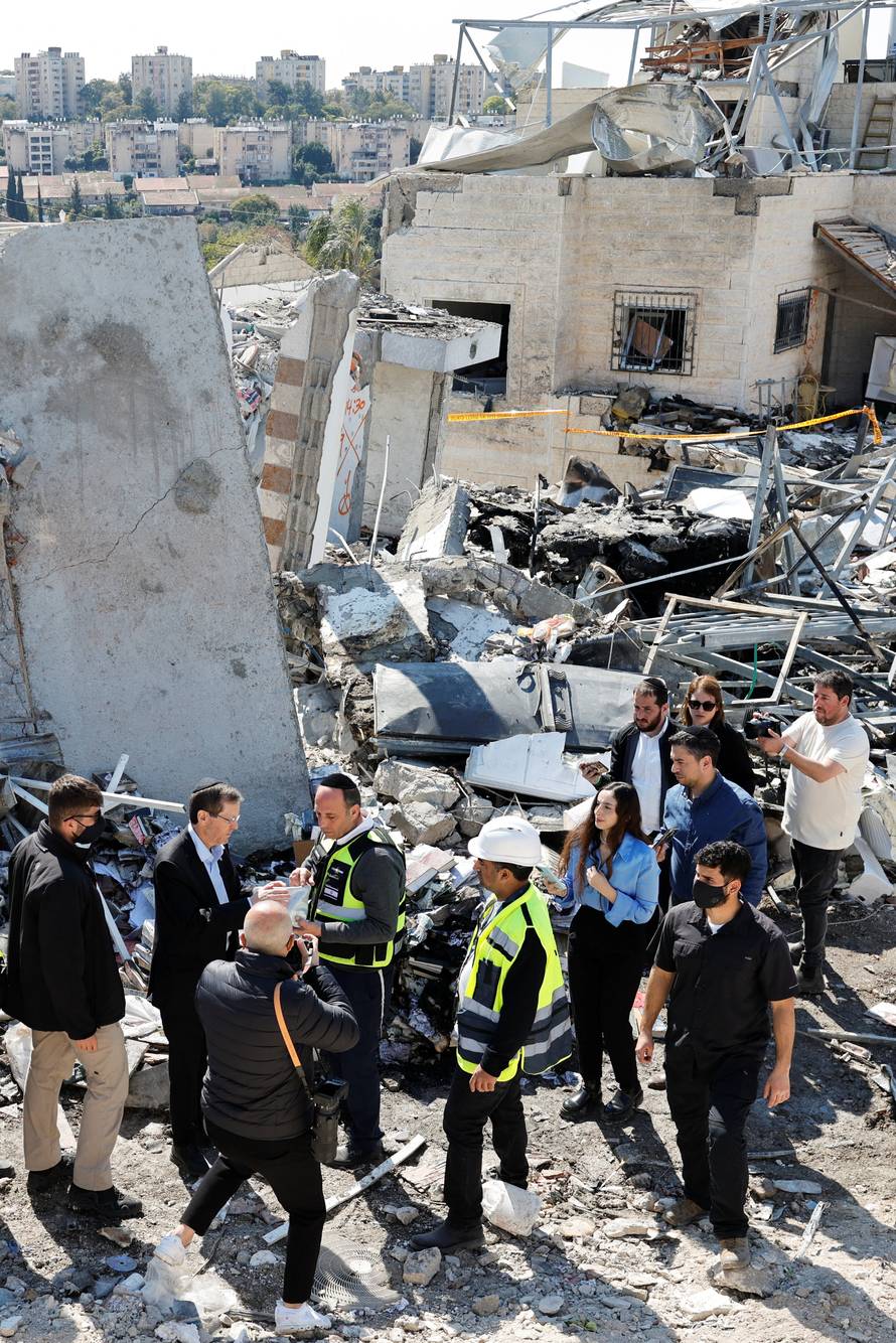 The site of a fatal Iranian missile strike, amid the U.S.-Israel conflict with Iran, in Beit Shemesh