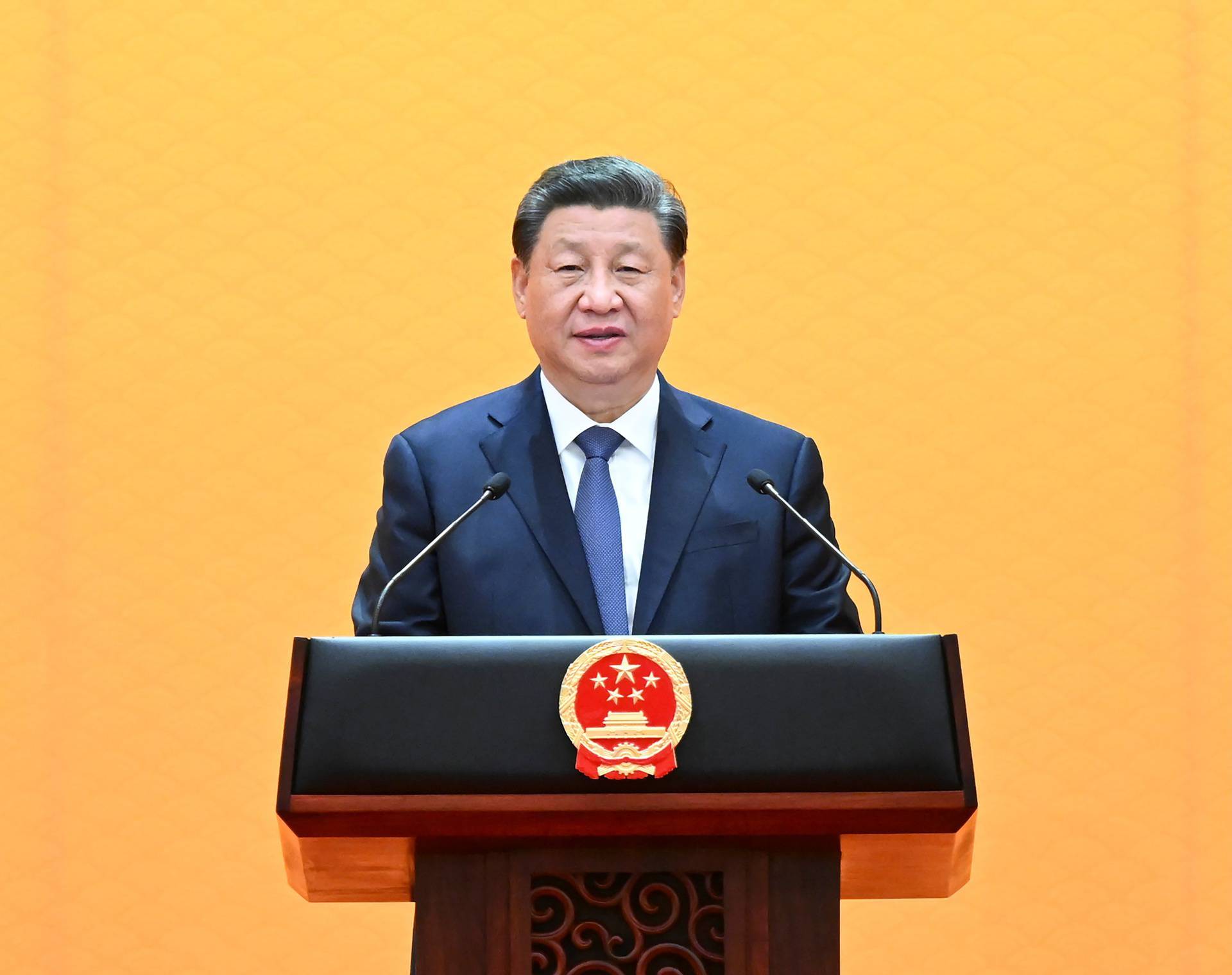 Banquet for Olympic guests at the Great Hall of the People, Beijing, China - 05 Feb 2022