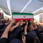 Mourners carry the coffins of family members of Iran&rsquo;s late Supreme Leader Ayatollah Ali Khamenei, inside the shrine of Imam Abbas during funeral ceremonies in Karbala