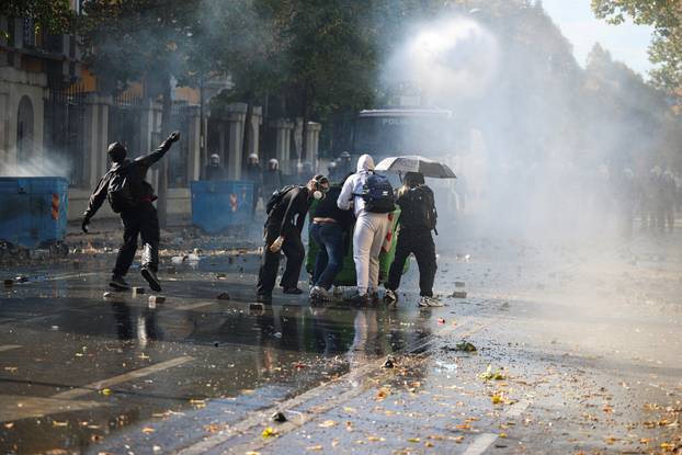 Anti-government protest by students in Tirana