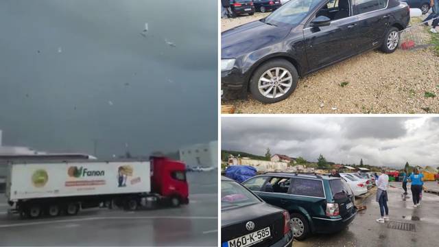 VIDEO Pijavica u Tomislavgradu nosila sve pred sobom: Uništila više od 50 vozila u par minuta