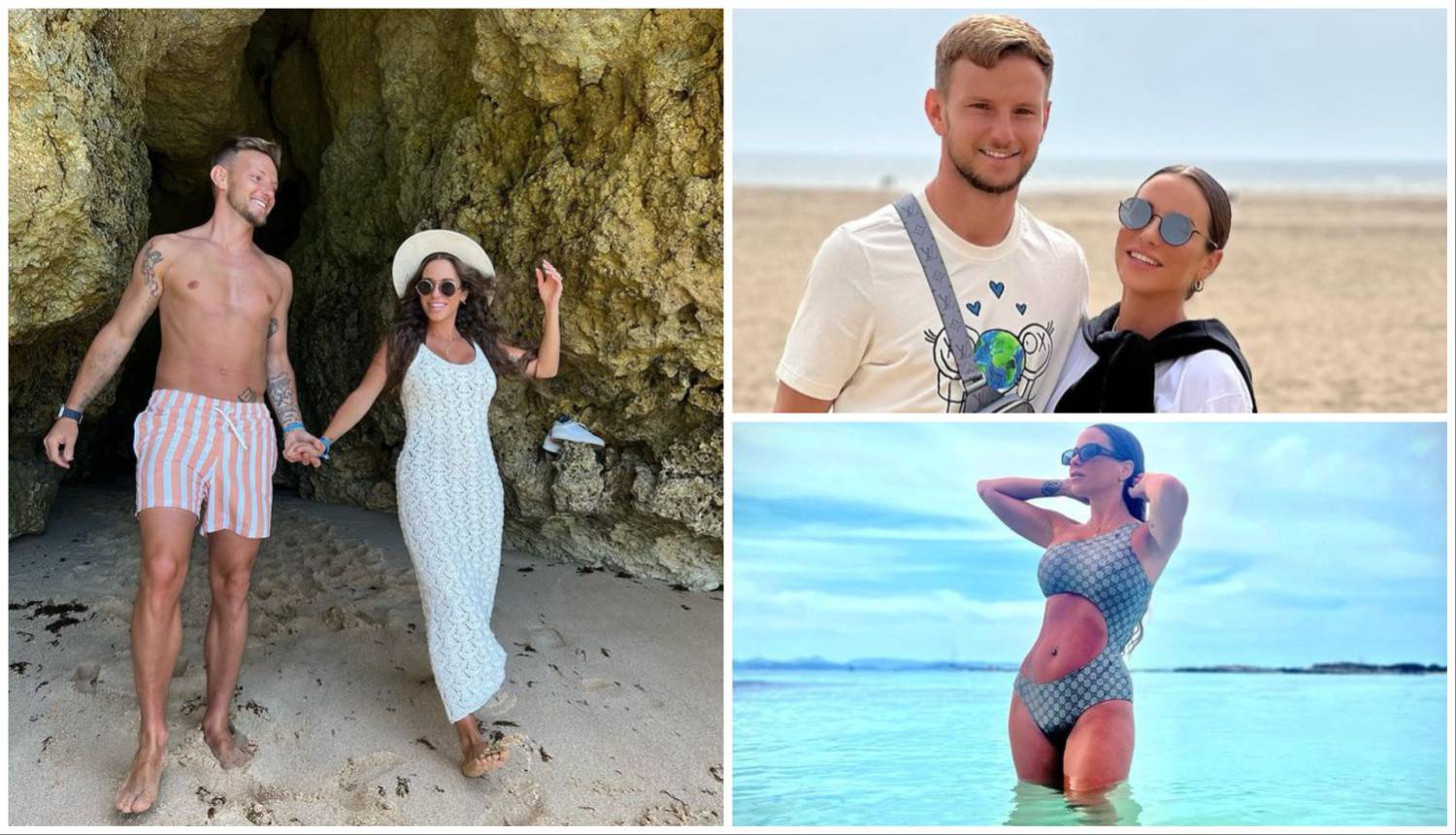 Ivan Rakitić i Raquel  uživaju na odmoru: Šetaju plažom, ona ga zavodi u bijeloj uskoj haljinici