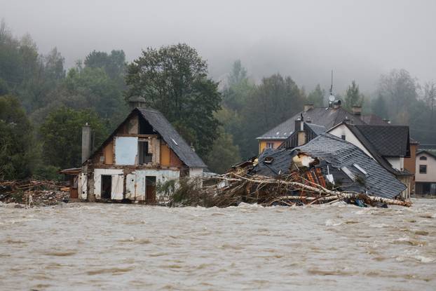 Aftermath of flooding in Czech Republic