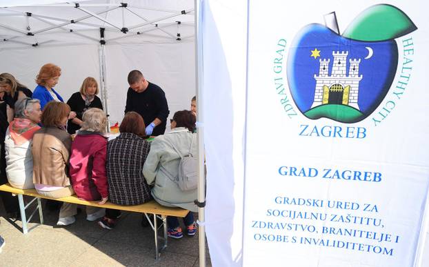 Zagreb: Obilježavanje Svjetskog dana zdravlja na Trgu bana Josipa Jelačića