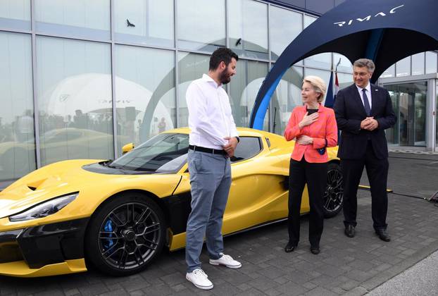 Von der Leyen, Rimac i Plenković obratili se medijima nakon obilaska tvornice