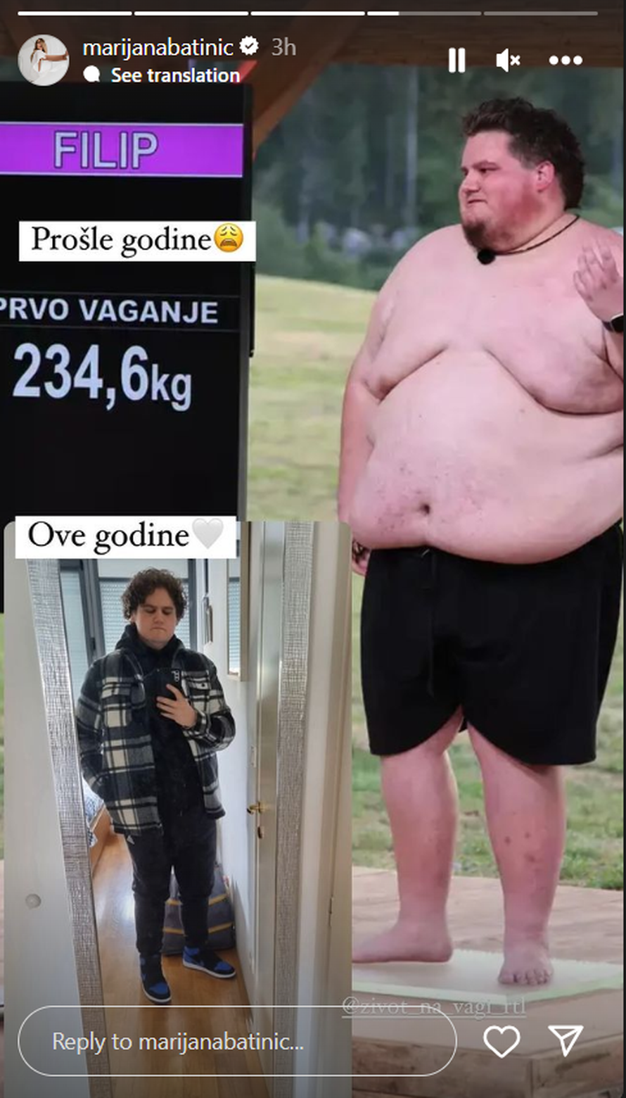 Marijana Batinić pohvalila se nevjerojatnom transformacijom Filipa Mrčele iz 'Života na vagi'