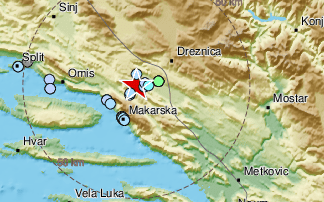 Potres snage 3,2 po Richteru zatresao je dio Dalmacije