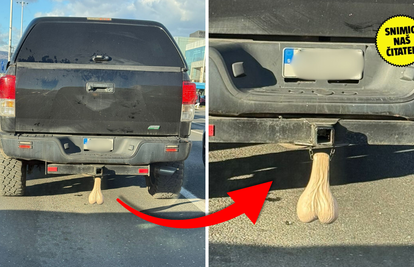 FOTO Zagrepčanka u šoku: Što to visi na autu švedskih tablica?