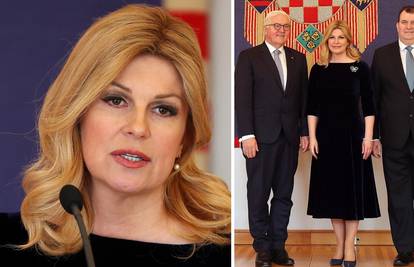 Decentna Kolinda: Baršunasta haljina za gosta iz Njemačke...