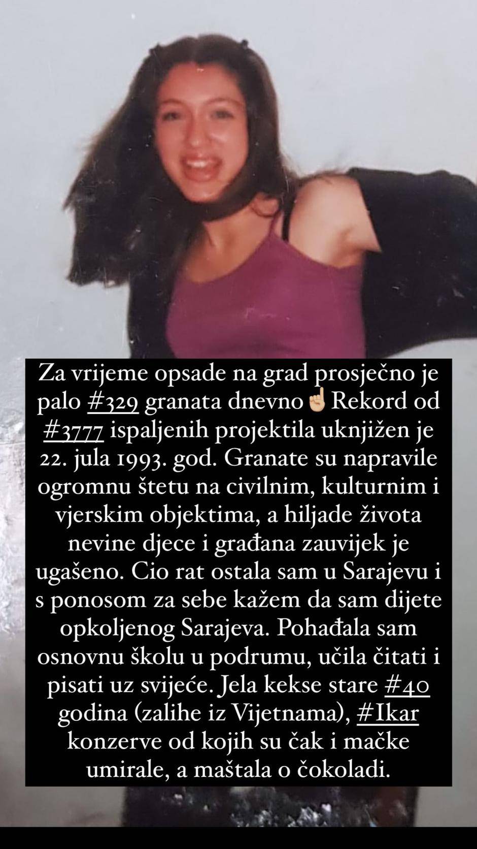 Hana Hadžiavdagić: 'Jela sam konzerve od kojih su mačke ugibale i kekse stare 40 godina'